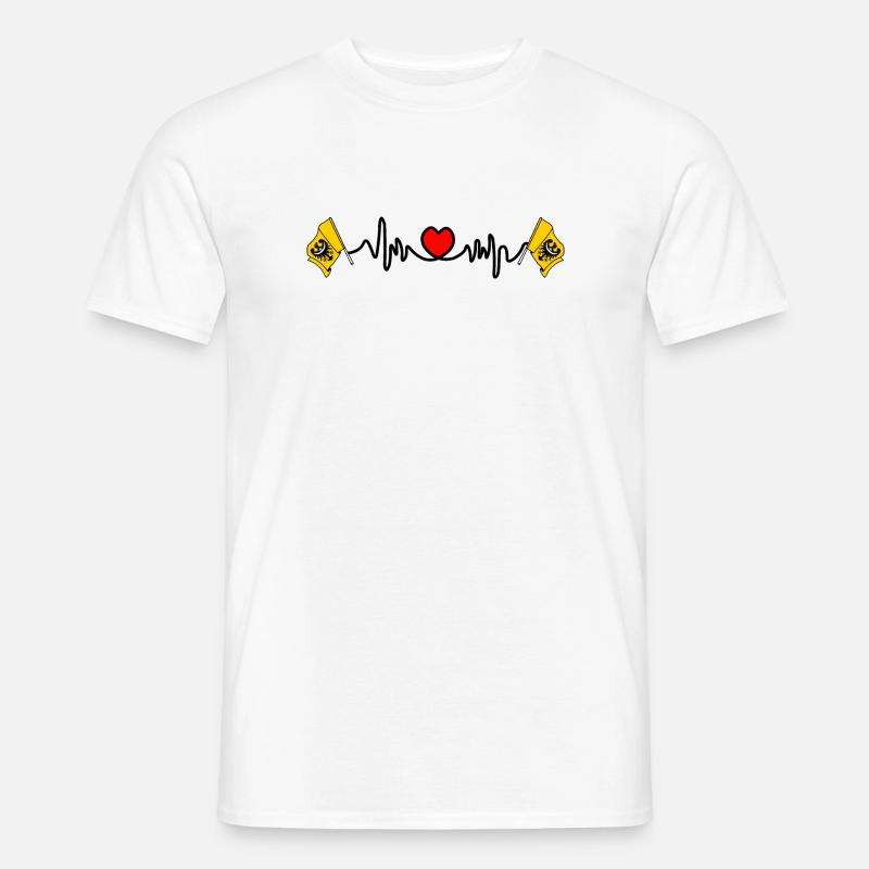 Herzfrequenz-Cardio für Niederschlesien - Männer T-Shirt - Weiß