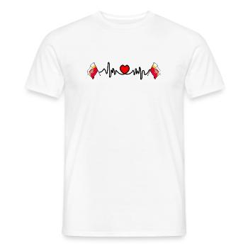 Cardio de fréquence cardiaque pour Little Poland - T-shirt homme - blanc - Devant - AI Model Male 178 dark (178cm)