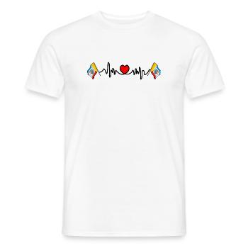 Heart rate cardio for Holy Cross - Men's T-Shirt - white - Front - AI Model Male 178 dark (178cm)