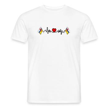 Heart rate cardio for the province of Limburg - Men's T-Shirt - white - Front - AI Model Male 178 dark (178cm)