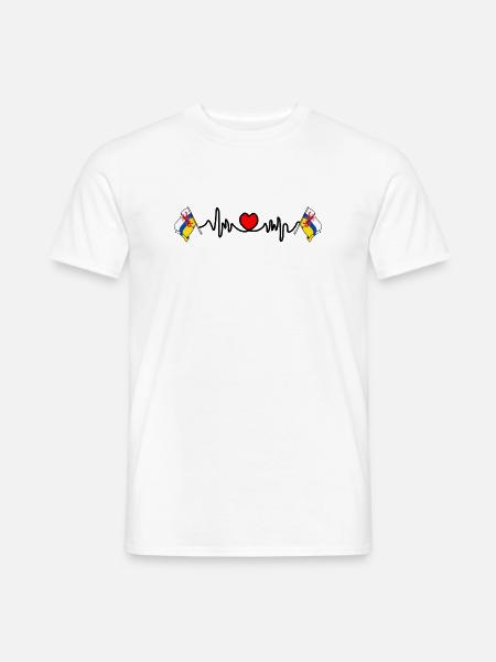 Herzfrequenz-Cardio für die Provinz Limburg - Männer T-Shirt - Weiß