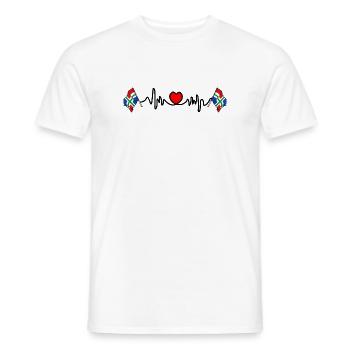 Herzfrequenz-Cardio für die Provinz Groningen - Männer T-Shirt - Weiß - Vorne - AI Model Male 178 dark (178cm)