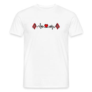 Cardio fréquence cardiaque pour Amsterdam - T-shirt homme - blanc - Devant - AI Model Male 178 dark (178cm)