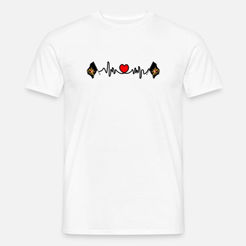 Herzfrequenz-Cardio Flämisch-Brabant Belgien - Männer T-Shirt - Weiß