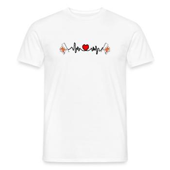 Heart rate cardio for Limburg Belgium - Men's T-Shirt - white - Front - AI Model Male 178 dark (178cm)