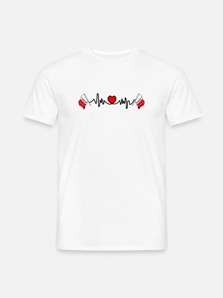 Herzfrequenz-Cardio für Wallis Schweiz - Männer T-Shirt - Weiß