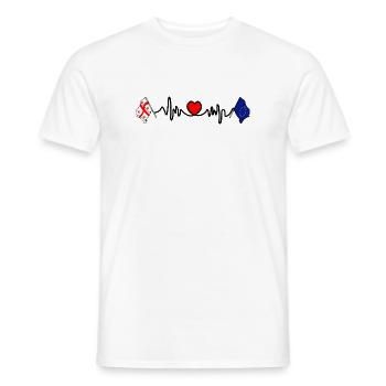 Cardio cardio Drapeau Géorgie drapeau Europe - T-shirt homme - blanc - Devant - AI Model Male 178 dark (178cm)