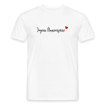 1. 1 Jahr. 1. JUBILÄUM. 1-JÄHRIGES JUBILÄUM - Männer T-Shirt - Weiß - Vorne - AI Model Male 178 dark (178cm)