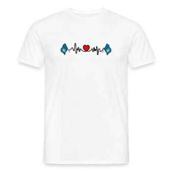 Heart rate cardio for South Dakota - Men's T-Shirt - white - Front - AI Model Male 178 dark (178cm)