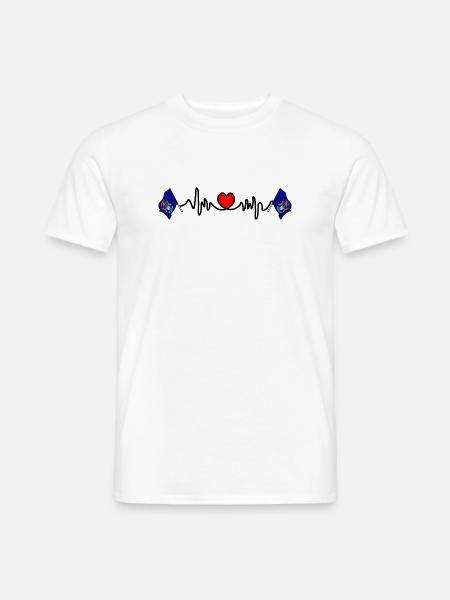 Herzfrequenz-Cardio für Michigan - Männer T-Shirt - Weiß