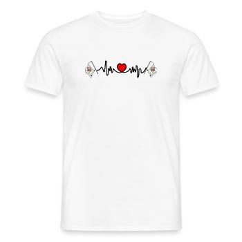 Herzfrequenz-Cardio für Illinois - Männer T-Shirt - Weiß - Vorne - AI Model Male 178 dark (178cm)