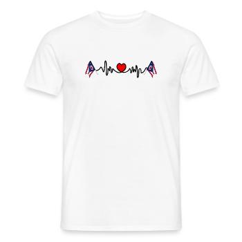 Herzfrequenz-Cardio für Ohio - Männer T-Shirt - Weiß - Vorne - AI Model Male 178 dark (178cm)