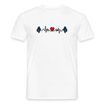 Cardio de fréquence cardiaque pour la Pennsylvanie - T-shirt homme - blanc - Devant - AI Model Male 178 dark (178cm)