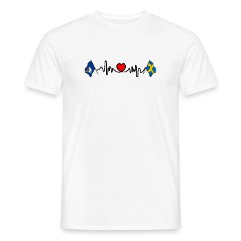 Gotland et la Suède – L’île dans votre cœur - T-shirt homme - blanc - Devant - AI Model Male 178 dark (178cm)