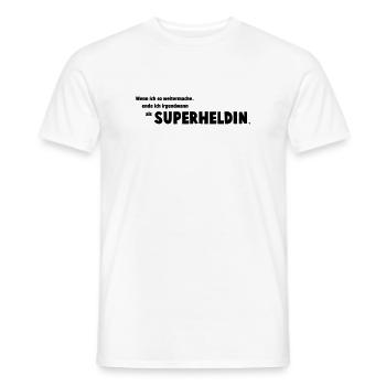 Superheldin - Männer T-Shirt - Weiß - Vorne - AI Model Male 178 dark (178cm)