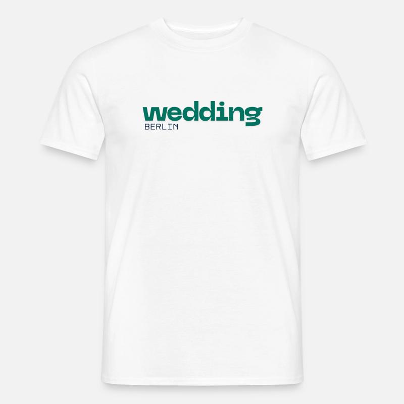 Wedding Berlin - Schönes, schlichtes Design - Männer T-Shirt - Weiß