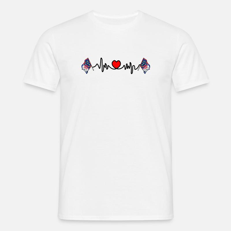 Pays_de_la_Loire_ Herzfrequenz - Männer T-Shirt - Weiß