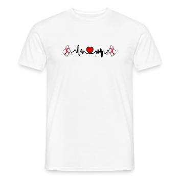 City of London Heartbeat - Men's T-Shirt - white - Front - AI Model Male 178 dark (178cm)