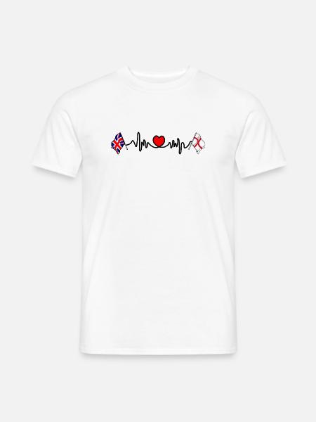 City of London & UK Heartbeat - Men's T-Shirt - white