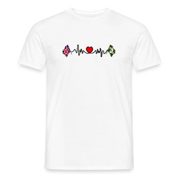 Battement de cœur du Nottinghamshire & Royaume-Uni - T-shirt homme - blanc - Devant - AI Model Male 178 dark (178cm)