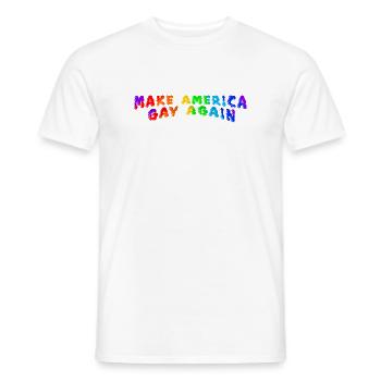 Make America Gay Again - Men's T-Shirt - white - Front - AI Model Male 178 dark (178cm)