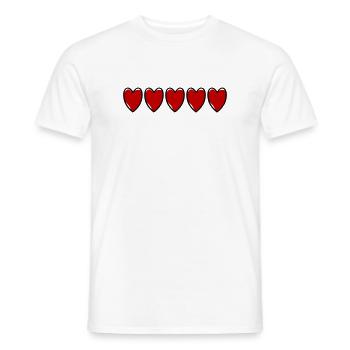 Amour de la ligne de cœur - T-shirt homme - blanc - Devant - AI Model Male 178 dark (178cm)