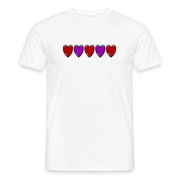 Amour de la ligne de cœur - T-shirt homme - blanc - Devant - AI Model Male 178 dark (178cm)