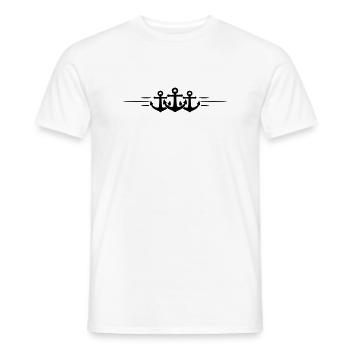 Anker Symbol Linie - Männer T-Shirt - Weiß - Vorne - AI Model Male 178 dark (178cm)
