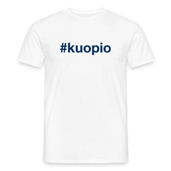 Kuopio Suomi Finlande Hashtag - T-shirt homme - blanc - Devant - AI Model Male 178 dark (178cm)