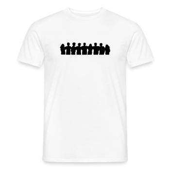 People Group Silhouette Friends Team Together - Men's T-Shirt - white - Front - AI Model Male 178 dark (178cm)