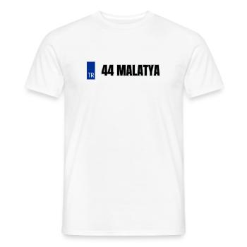 44 Malatya Kennzeichen | Türkisches Kennzeichen - Männer T-Shirt - Weiß - Vorne - AI Model Male 178 dark (178cm)