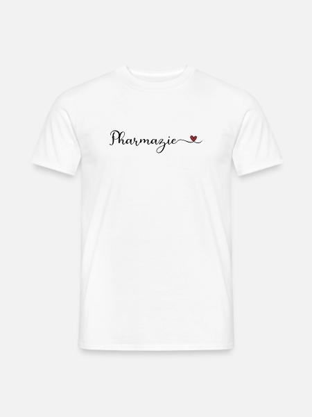 Pharmazie Design mit Herz - Männer T-Shirt - Weiß