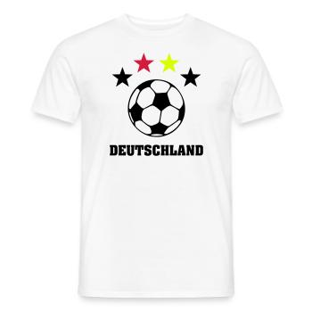 4 Sterne Weltmeister Deutschland 2014 - Männer T-Shirt - Weiß - Vorne - AI Model Male 178 dark (178cm)