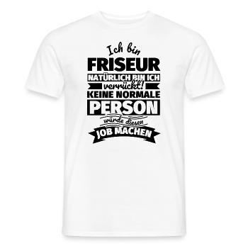 Friseur Geschenke - Männer T-Shirt - Weiß - Vorne - AI Model Male 178 dark (178cm)