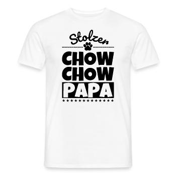 Chow-Chow lustig Herrchen Hund - Männer T-Shirt - Weiß - Vorne - AI Model Male 178 dark (178cm)
