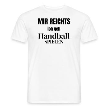 mir reichts handball, sport, freizeit, spruch, - Männer T-Shirt - Weiß - Vorne - AI Model Male 178 dark (178cm)