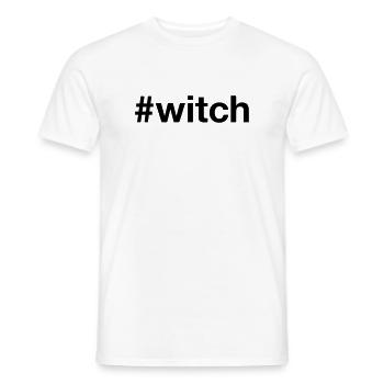 WITCH Spooky Hexe Halloween - Men's T-Shirt - white - Front - AI Model Male 178 dark (178cm)