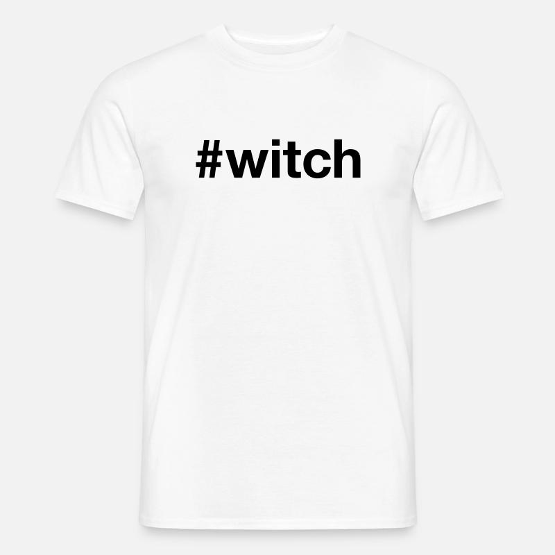 WITCH Spooky Hexe Halloween - Männer T-Shirt - Weiß