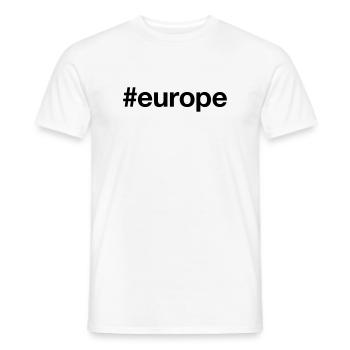 EUROPA Europe Hashtag - Männer T-Shirt - Weiß - Vorne - AI Model Male 178 dark (178cm)
