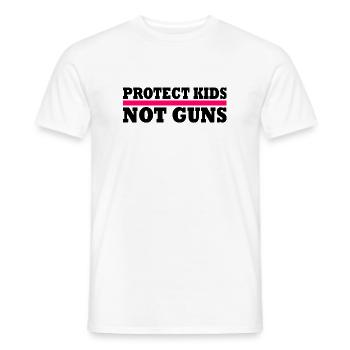 protect kids not guns - T-shirt homme - blanc - Devant - AI Model Male 178 dark (178cm)