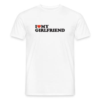 J’aime ma chemise coeur de copine - T-shirt homme - blanc - Devant - AI Model Male 178 dark (178cm)