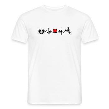 Fréquence cardiaque cardio Gémeaux Scorpion - T-shirt homme - blanc - Devant - AI Model Male 178 dark (178cm)