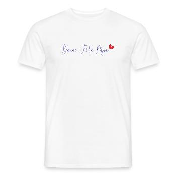 HAPPY FATHER'S DAY. DAD. FATHER'S DAY. FATHER - Men's T-Shirt - white - Front - AI Model Male 178 dark (178cm)