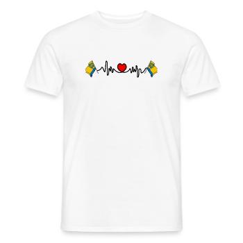Heart rate cardio for Opole - Men's T-Shirt - white - Front - AI Model Male 178 dark (178cm)