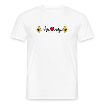 Heart rate cardio for Pomerania - Men's T-Shirt - white - Front - AI Model Male 178 dark (178cm)
