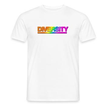 Typo Diversity Rainbow Shadow - Männer T-Shirt - Weiß - Vorne - AI Model Male 178 dark (178cm)