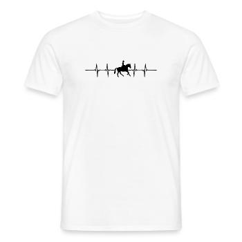 battement de cœur cheval - T-shirt homme - blanc - Devant - AI Model Male 178 dark (178cm)