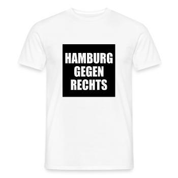 hamburg gegen rechts - Männer T-Shirt - Weiß - Vorne - AI Model Male 178 dark (178cm)