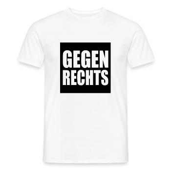 Gegen rechts - Männer T-Shirt - Weiß - Vorne - AI Model Male 178 dark (178cm)