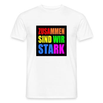 zusammen sind wir stark - Männer T-Shirt - Weiß - Vorne - AI Model Male 178 dark (178cm)
